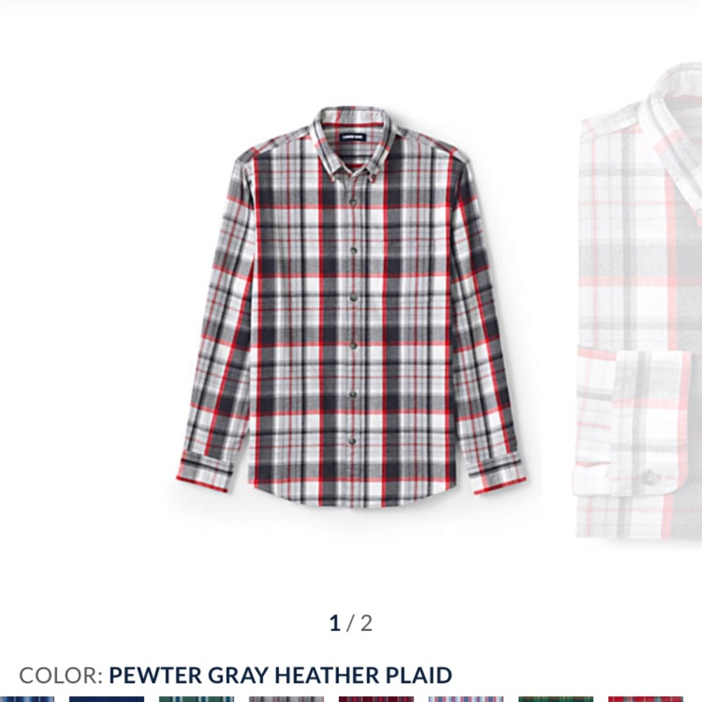 BRAND NEW Land’s End Men’s Flannel